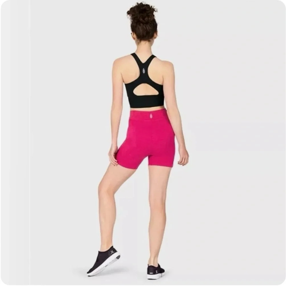 FP Movement Free Throw High Rise Ribbed Bike Shorts size XS Passion Fruit - Picture 3 of 10